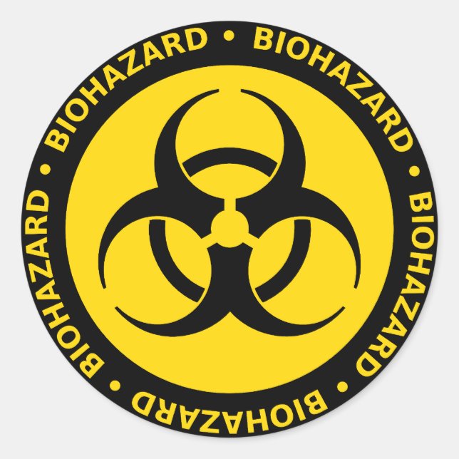 Adesivo Aviso de perigo biológico (Frente)