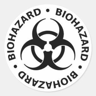 Adesivo Aviso de perigo biológico