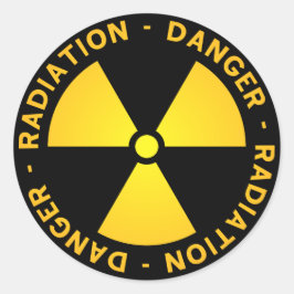 Adesivo Aviso de Radiação Amarela