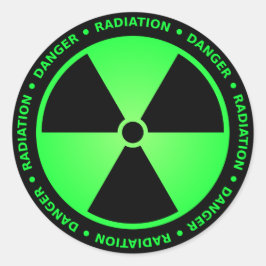 Adesivo Aviso de Radiação Verde