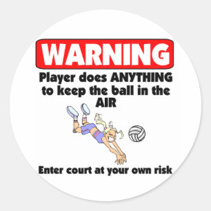 Adesivo Aviso de VolleyChick