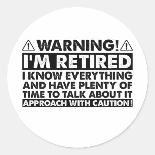 Adesivo Aviso Estou Aposentado Piada Aposentadoria Aposent