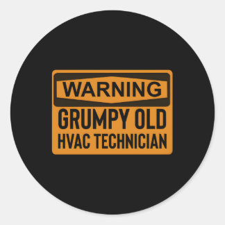 Adesivo Aviso Grumpy Old Hvac Technician