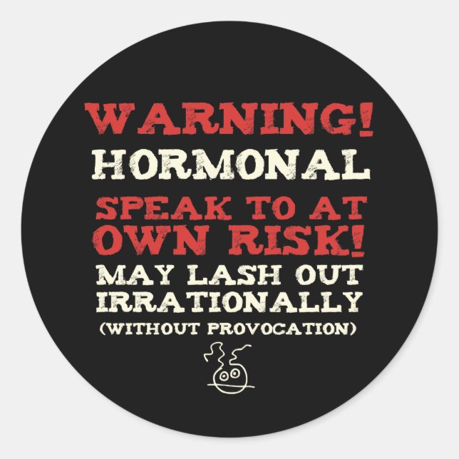 Adesivo Aviso! Hormonal (Frente)