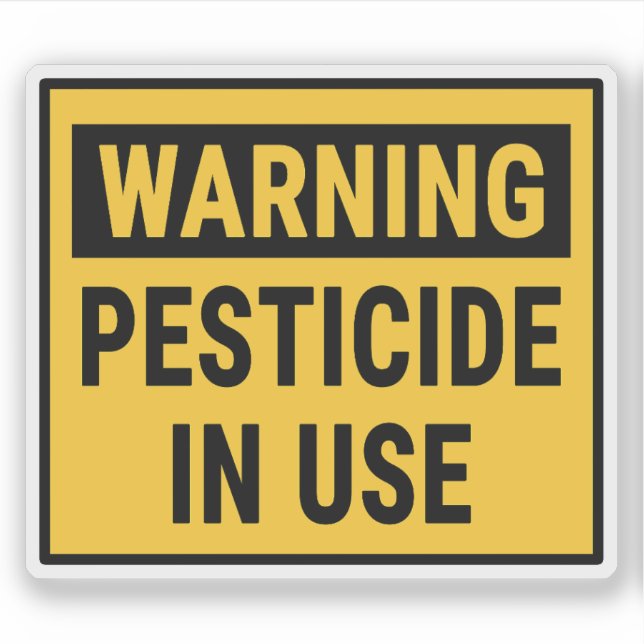 Adesivo Aviso Pesticida Em Uso (Frente)