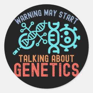 Adesivo Aviso Pode Começar A Falar Sobre Genética