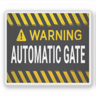 Adesivo Aviso Portão Automático