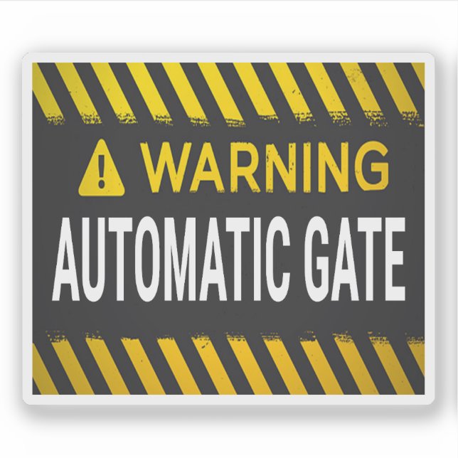 Adesivo Aviso Portão Automático (Frente)
