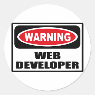 Adesivo Aviso WEB DEVELOPER Sticker