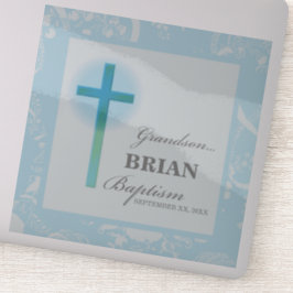 Adesivo Avô Baptism Blue Lace Personalizado