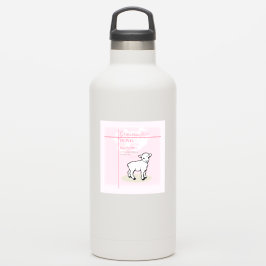 Adesivo Avô Baptism Lâmpada Rosa Personalizada