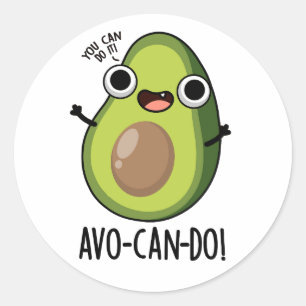 Adesivo Avo-can-do Funny Avocado Pun