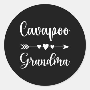 Adesivo Avó Cavapoo Divertido Presente para Amantes de Cac