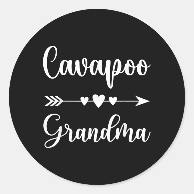 Adesivo Avó Cavapoo Divertido Presente para Amantes de Cac (Frente)