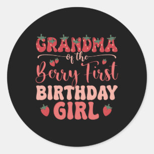 Adesivo Avó Da Garota De Aniversário Berry First Family Pa
