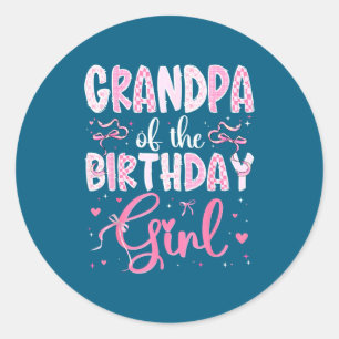 Adesivo Avô Da Menina Do Aniversário Combinando Nk Coquett