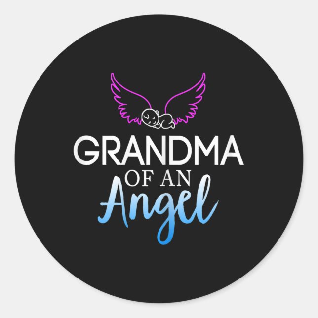 Adesivo Avó De Anjo Senta Mês De Consciência (Frente)