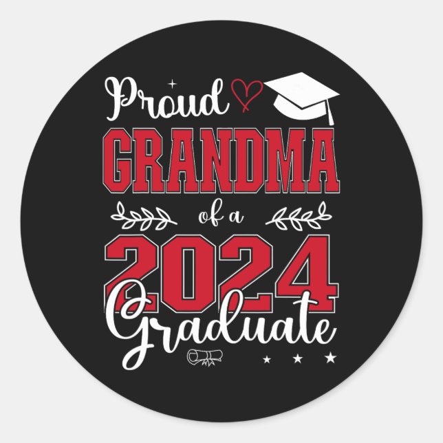 Adesivo Avó De Formando De Graduação De 2024 (Frente)