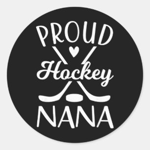 Adesivo Avó de Hockey no Gelo Avó de Jogador de Hockey Nan