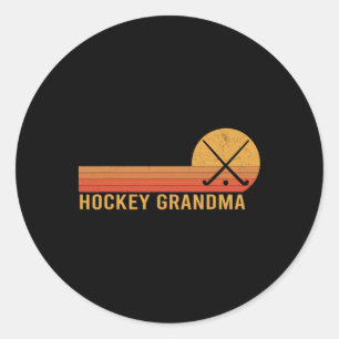 Adesivo Avó de Hockey Retro Vintage Jogadora de Hockey