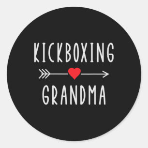 Adesivo Avó de Kickboxing Orgulhosa Avó de Kickboxing Pro