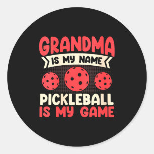 Adesivo Avó de pickle ball feminino é nome pickleball