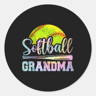 Adesivo Avó de Softbol Jogadora de Softbol Dia de Jogo Mãe