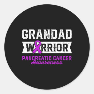 Adesivo Avô de um guerreiro Pancreático Fita Roxa