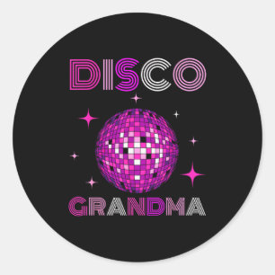 Adesivo Avó do Disco Retro Festa de Dança dos Anos 70 80 E