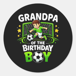 Adesivo Avô Do Menino De Aniversário Bola De Futebol Engra