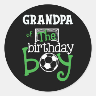 Adesivo Avô Do Menino De Aniversário Jogador De Futebol Co