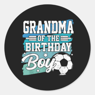 Adesivo Avó Do Menino Do Aniversário Família De Futebol Co