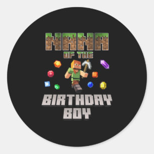 Adesivo Avó Do Menino Do Aniversário Video Gamer Número De