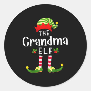 Adesivo Avó do Papai Noel Combinando Pijama Festa de Natal