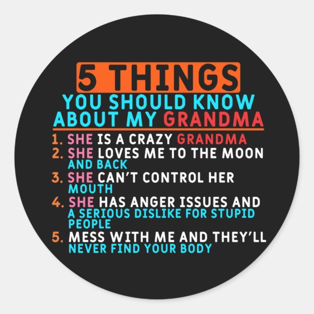 Adesivo Avó E Netos (Frente)