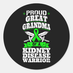 Adesivo Avó excelente De Um Guerreiro Da Doença Renal Ck R
