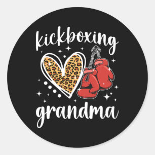 Adesivo Avó Kickboxing De Uma Avó Kickboxer Ouça