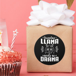 Adesivo Avó Llama Não Precisa De Drama Cute Llama Aniversá