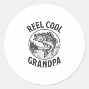 Adesivo Avô Muito Legal Camisa de Pesca de Róbalo Vintage 