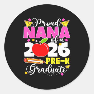 Adesivo Avó orgulhosa da formatura pré-escolar de 2026 no