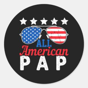 Adesivo Avô Patriótico Americano Retro 4 De Julho Papai Am