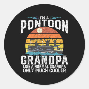 Adesivo Avô Pontoon Capitão Retro Engraçado Barco Pai