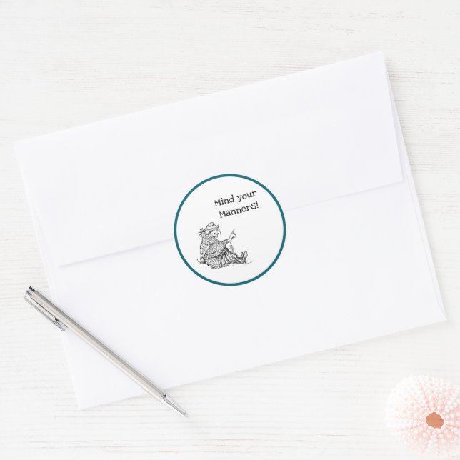 Adesivo Avó Sábica Dando Cartoon De Aconselhamento (Envelope)