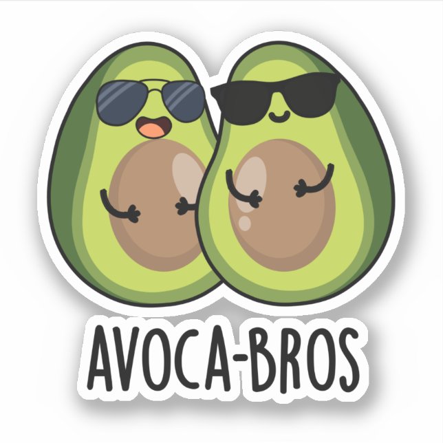 Adesivo Avoca-bros Funny Avocado Pun (Frente)