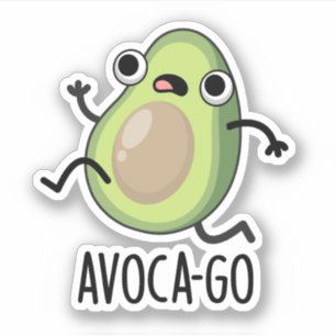 Adesivo Avoca-go Engraçado Avocado Pun