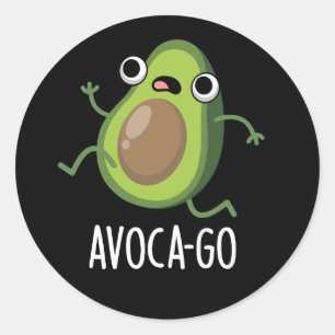 Adesivo Avoca-go Engraçado Avocado Pun Dark BG