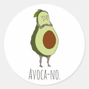 Adesivo Avoca-nenhum: Abacate mal-humorado