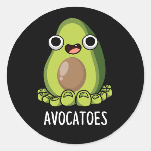 Adesivo Avoca-toes Engraçado Avocado Puns Escuros BG