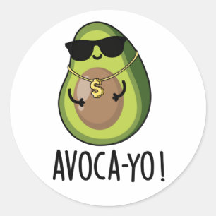 Adesivo Avoca-yo Cute Legal Avocado Pun
