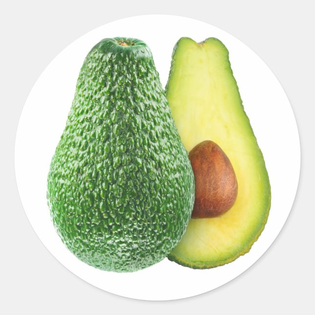 Adesivo Avocado cortado em metades (Frente)
